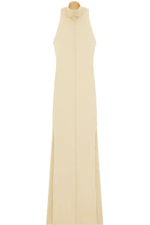 Courrèges Vestido midi con aberturas