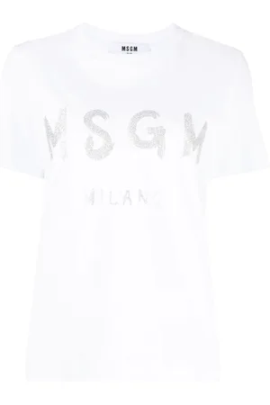 Msgm Camiseta con logo estampado