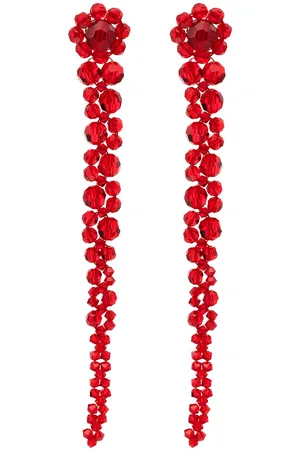 Simone Rocha Pendientes largos Drip con cristales