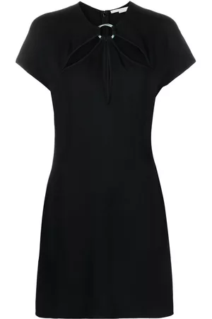 Stella McCartney Vestido corto con manga corta y abertura