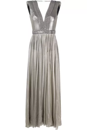 JEAN-LOUIS SABAJI Vestido largo con pliegues