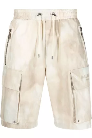 Balmain Bermudas cargo con efecto envejecido