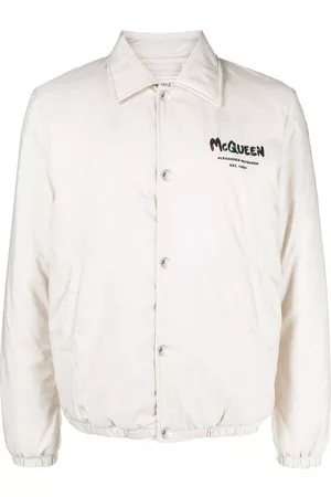 Alexander McQueen Sobrecamisa bomber con logo estampado