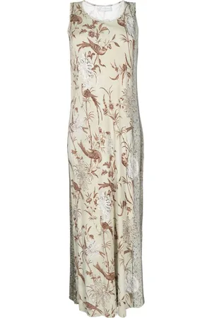 PIERRE-LOUIS MASCIA Vestido midi con estampado botánico