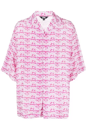 GCDS Camisa bowling con ondas estampadas