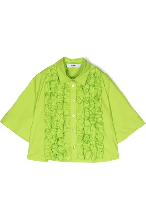 Msgm Camisa con ribete de volantes