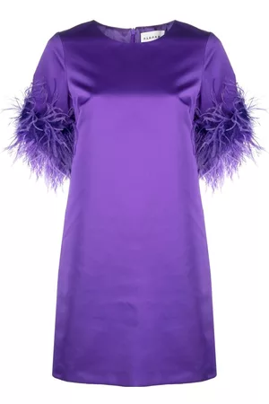 P.A.R.O.S.H. Vestido con ribete de plumas
