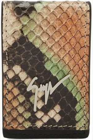 Giuseppe Zanotti Tarjetero Albert con efecto de piel de serpiente