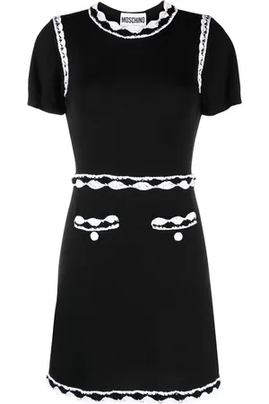 Moschino Vestido de punto con ribete de encaje
