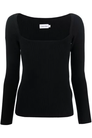 Calvin Klein Top de punto con manga larga