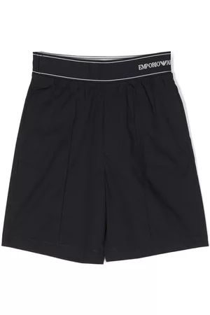 Emporio Armani Bermudas con logo en la cinturilla