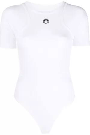 Marine Serre Body con logo estampado