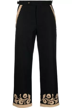 BODE Pantalones con dobladillo bordado