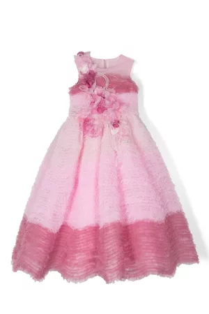 Marchesa Notte Vestido acampanado con capas de tul