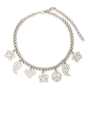 Alessandra Rich Collar con charm y detalles de cristal