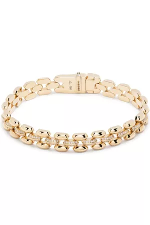 Lizzie Mandler Pulsera Three Row Cleo en oro amarillo de 18kt