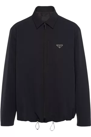 Prada Camisa con cremallera y logo triangular
