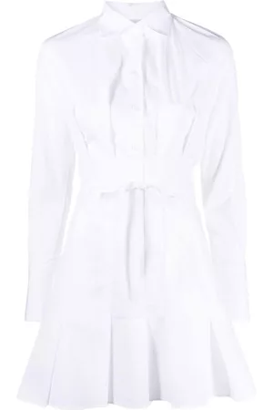 Patou Vestido camisero corto con detalle de pliegues