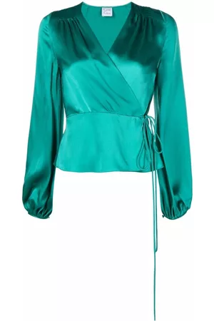 CARINE GILSON Top de pijama de seda con lazo