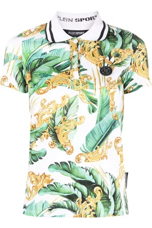 Philipp Plein Polo con motivo floral