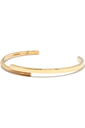 Lizzie Mandler Brazalete Interrupted Knife Edge en oro amarillo de 18kt