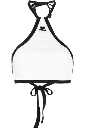 Courrèges Top corto con cuello halter