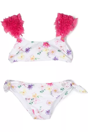 MONNALISA Bikini fruncido con estampado floral