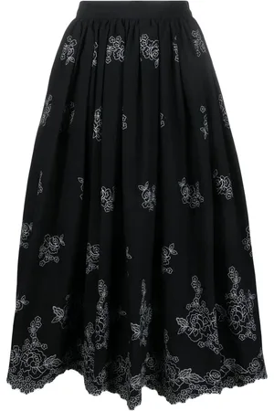 Erdem Falda Fiona midi con bordado floral