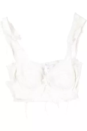 Natasha Zinko Top tipo bustier con flecos