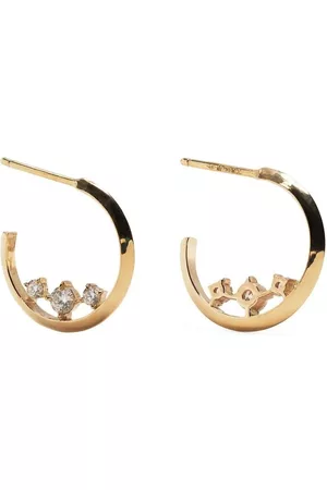 Lizzie Mandler Aros en oro amarillo de 18kt con diamantes