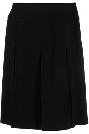 CHANEL Falda por la rodilla con pliegues 1990