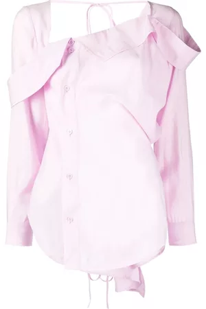 pushBUTTON Camisa con botones y cuello asimétrico