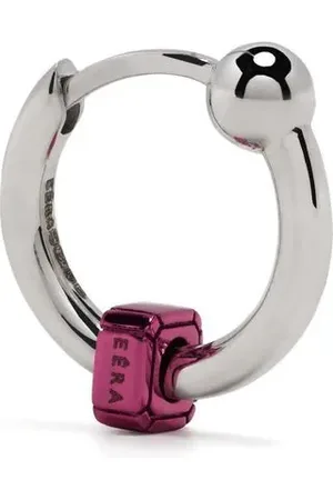 Eera Pendiente de aro Square mini en oro blanco de 18kt