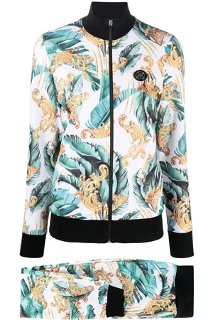 Philipp Plein Pantalones de chándal con estampado floral
