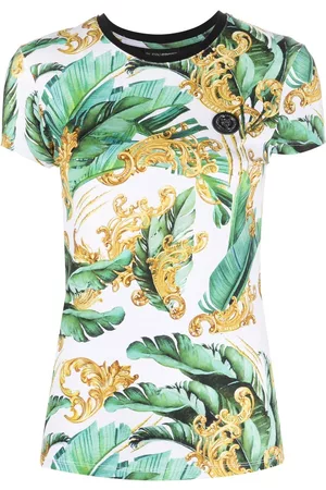 Philipp Plein Camiseta con motivo floral y logo