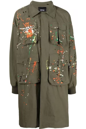 MOSTLY HEARD RARELY SEEN Abrigo tipo mochila con pintura bordada