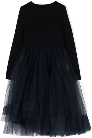 JNBY by JNBY Vestido de canalé con tul a capas