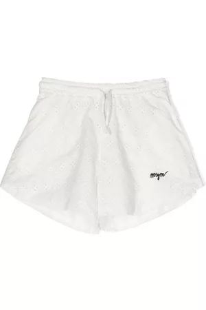 Msgm Pantalones cortos con bordado inglés y logo