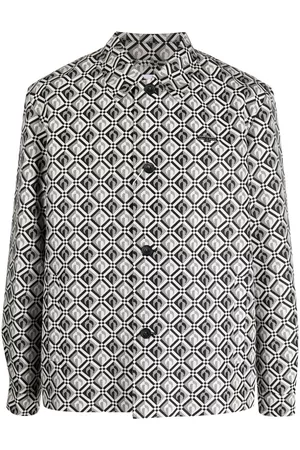 Marine Serre Camisa con diseño a rombos en jacquard