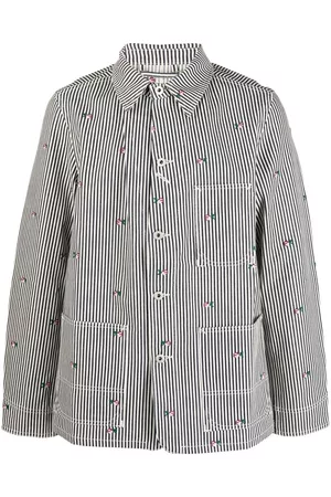 Kenzo Sobrecamisa con bordado floral y rayas