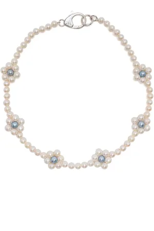Hatton Labs Collar de perlas Blue Daisy