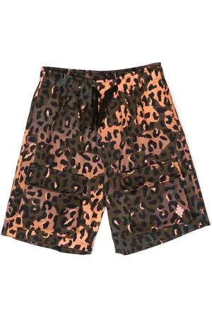 MARCELO BURLON Pantalones cortos con animal print