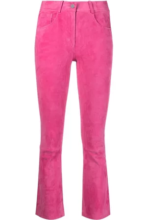 arma leder Pantalones slim estilo capri
