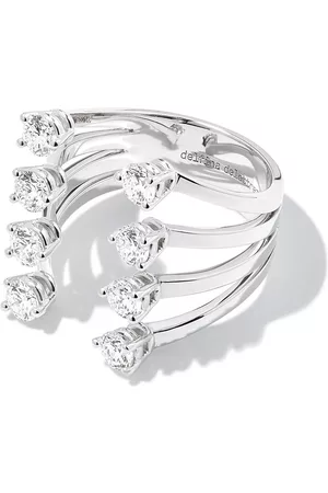 DELFINA DELETTREZ Anillo en oro blanco de 18kt con diamantes