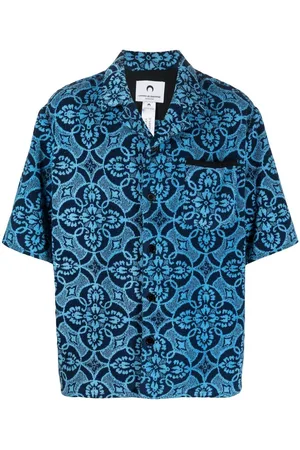 Marine Serre Camisa con estampado Oriental Towel y manga corta