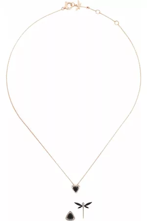 ANAPSARA Set de pendientes y collar Dragonfly en oro de 18kt