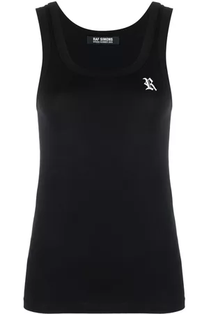 RAF SIMONS Top sin mangas con cuello redondo