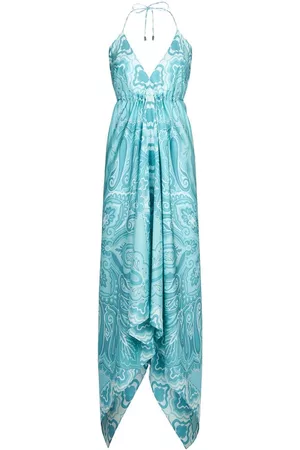 Etro Vestido largo con motivo de cachemira