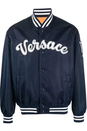 VERSACE Chaqueta bómber con logo de apliques