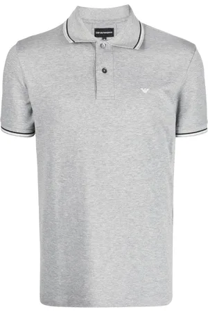 Emporio Armani Polo con ribete de piqué y logo
